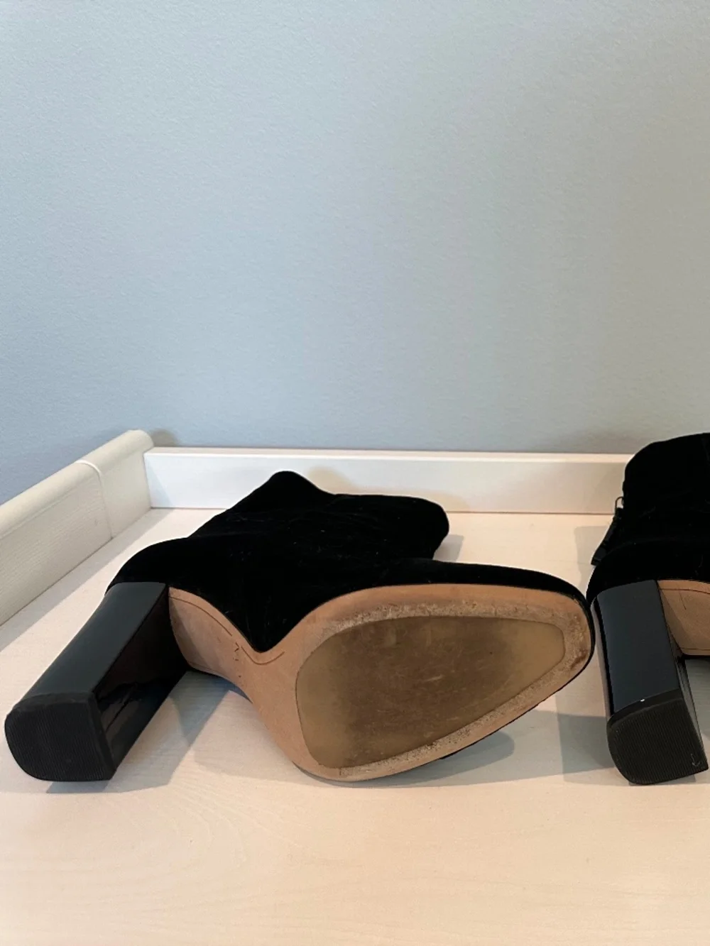 Alexandre Birman Black Velvet Boots Size 39